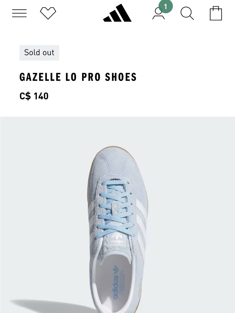 adidas Gazelle Lo Pro Women's Shoes - Light Blue/White